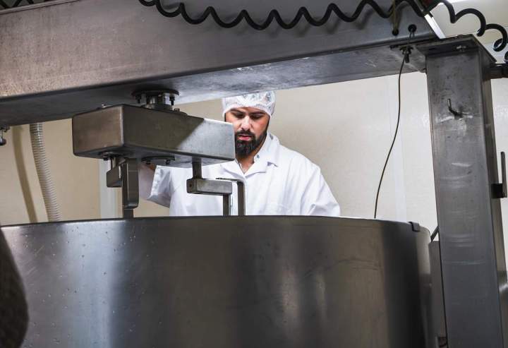 Machine pour fabrication fromage